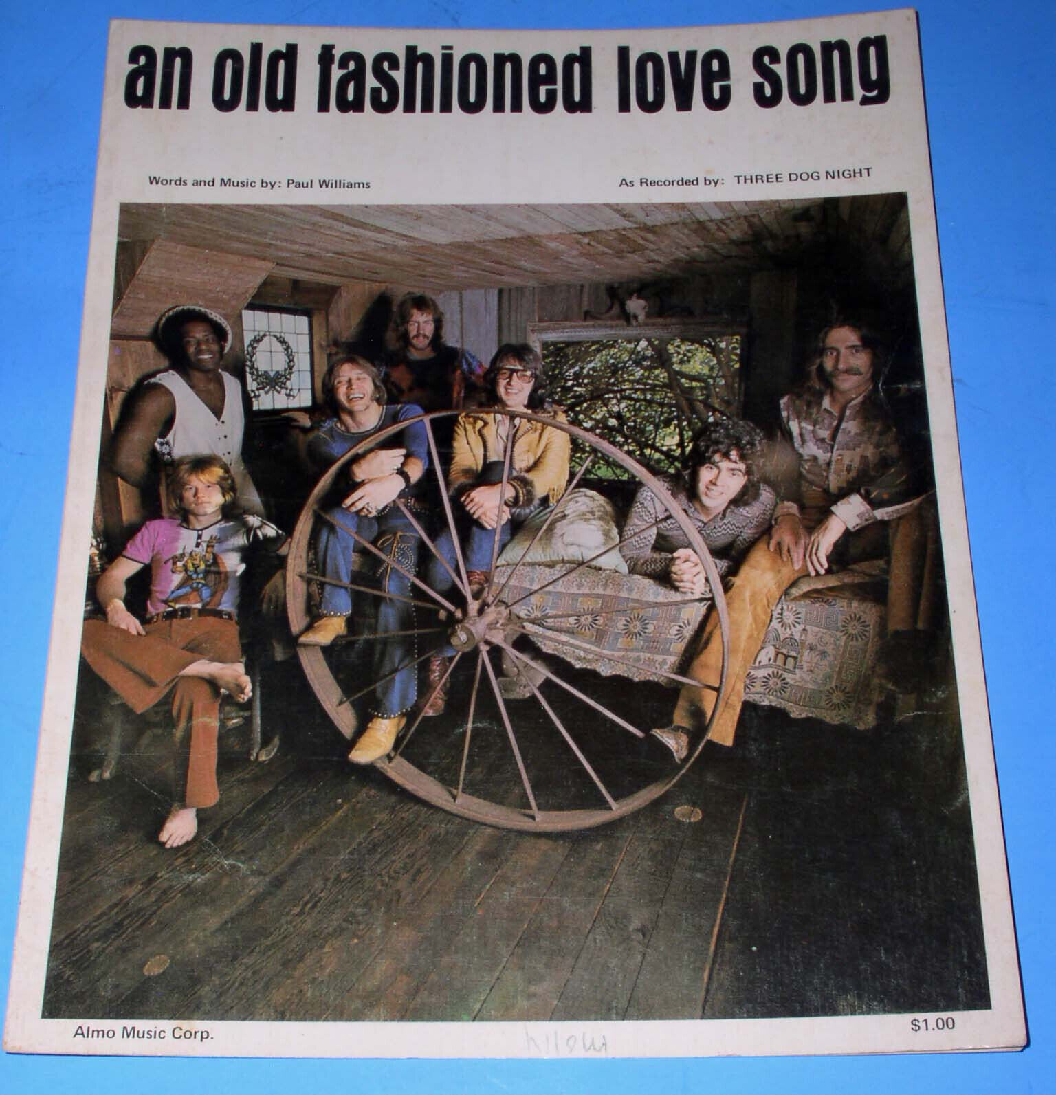 Primary image for Three Dog Night Sheet Music Vintage 1971 An Old Fashioned Love Song
