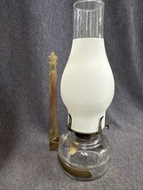 Antique Vintage Glass Oil Lamp Font - Wall Sconce Bracket - Queen Anne #2 Burner - £19.14 GBP