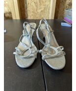 Ladies FIONI NIGHT Silver Glitter Sparkle Open-Toe Buckle High Heel Shoe... - €12,78 EUR