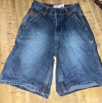 OshKosh Bgosh Boys Size 6 Slim Waist Denim Blue Jean Carpenter Shorts - $12.87