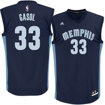 Adidas Men&#39;s Memphis Grizzlies Marc Gasol Player Road Jersey- Navy, X-Large - £33.33 GBP