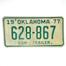 1977 United States Oklahoma Commercial Trailer License Plate 628-867 - €11,20 EUR