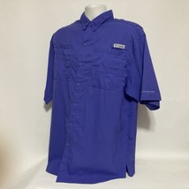 Columbia PFG Vented Shirt Mens XL Short Sleeve Purple - £17.87 GBP