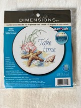 Dimensions Learn to Craft Beach Ocean Shell Themed Cross Stitch Kit Sealed - $14.85