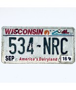 2016 United States Wisconsin Dairyland Passenger License Plate 534-NRC - $17.63 CAD