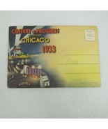 1933 Chicago World&#39;s Fair Century of Progress Night Foldout Linen Cards ... - £78.65 GBP