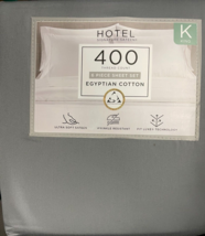 Hotel Signature Egyptian  Cotton King  Sheet Set 6 piece 400 tc Gray - £33.27 GBP