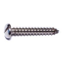 #12 x 1-1/2&quot; 18-8 Stainless Slotted Pan Head Sheet Metal Screws (12 pcs.) - $11.92