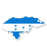 Honduras Flag Country Map Outline Car Truck Window Bumper Laptop Sticker Decal - £3.13 GBP