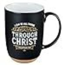 Christian Art Gifts Large Ceramic Coffee &amp; Tea Mug for Men I Can Do All Things T - £8.28 GBP
