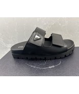 New Prada Men’s Black Leather Fussbett  Sandal Shoes US 9.5 $1100 - $1,180.95 CAD