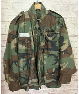 US Army M-65 Cold Weather Field Coat Woodland MEDIUM SHORT (Broke Zipper... - £54.25 GBP