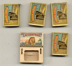 CAJA LIDIA  early 1900s Matchbox  MEXICO Bull Fight Picture Lion. inv 5 - £23.97 GBP