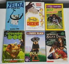 Lot of 6 Animal Dog Children Kids Chapter Books Scholastic National Geographic - £10.04 GBP