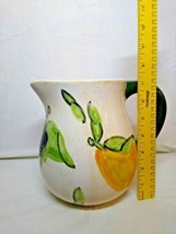 Vigor Ceramic Fruit Pitcher Grapes, Apple &amp; Pear Large 8&quot; tall Vase - $15.89