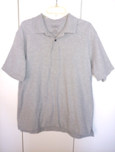 L.L. B EAN Men&#39;s Ss Gray 100% Cotton Knit Polo SHIRT-L-WORN ONCE-NICE - £8.86 GBP