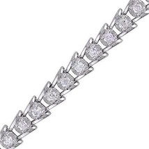 6CT Round Cut Simulated Diamond  Women&#39;s Tennis Bracelet Gold Plated 925 Silver - £164.74 GBP