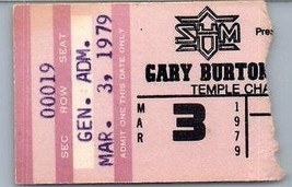 Vintage Gary Burton Concert Ticket Stub March 3 1979 de Long Bosquet Ill... - £39.25 GBP