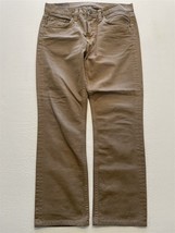 J Brand 32 x 28 Kane Straight USA MADE Brown 100% Cotton Twill Denim Jeans - $34.99