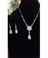 Avon Southwest Turquoise Colored and Brown Medallion Pendant Necklace, E... - $9.00