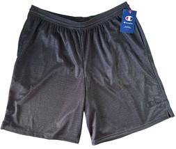 Champion Men&#39;s Long Mesh 9&quot; Shorts with Pockets Size XL Gray - £14.87 GBP