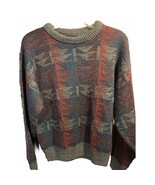 Vintage Men’s Knights Bridge Wool Blend Sweater Nordic Print Sz M Pullover - $40.75 CAD