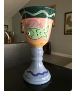 Susan Painter’s sought after “Beachware” pottery Hand Painted Goblet - $38.35 CAD