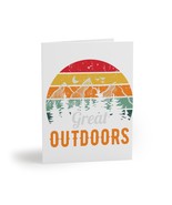 Personalized Greeting Cards with Retro Sunset and Mountain Range Design ... - £25.76 GBP+