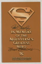 Death of Superman 30th Anniversary Variant SIGNED Dan Jurgens &amp; Brett Breeding - £35.60 GBP