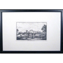 &quot; Veduta Di Castel Fiorentino &quot; Par Giuseppe Zocchi Gravure Encadré 69.2cmx39 - £368.22 GBP