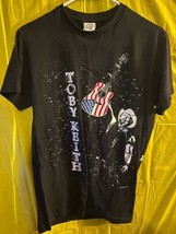 Toby Keith Never Apologize for Being Patriotic T-Shirt Mens Size Small Black - £22.87 GBP