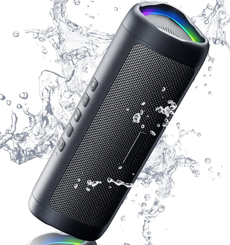 Bluetooth Speaker with HD Sound, Portable Wireless, IPX5 Waterproof - $57.53 CAD
