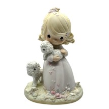 Precious Moments &quot;The Lord Is My Shepherd&quot; Girl With Lambs Figurine PM-851 - £10.70 GBP