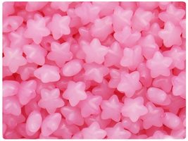 BeadTin Light Pink Translucent 10mm Star Plastic Craft Beads (125pcs) - $2.39