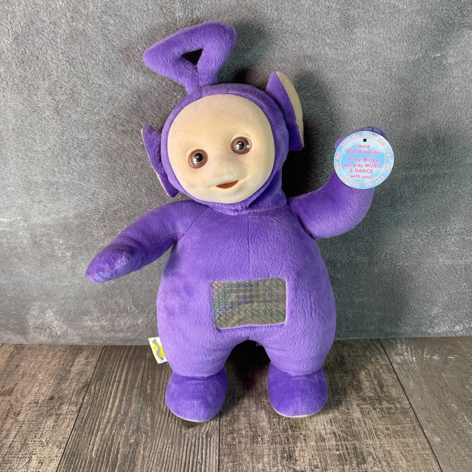 Vintage Teletubbies Tinky Winky Dancing Musical Toy 15” 1999 Miss Battery Cover - $37.99