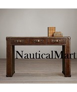 NauticalMart Mayfair Steamer Trunk 3 Drawer Desk - $33,852.58 MXN