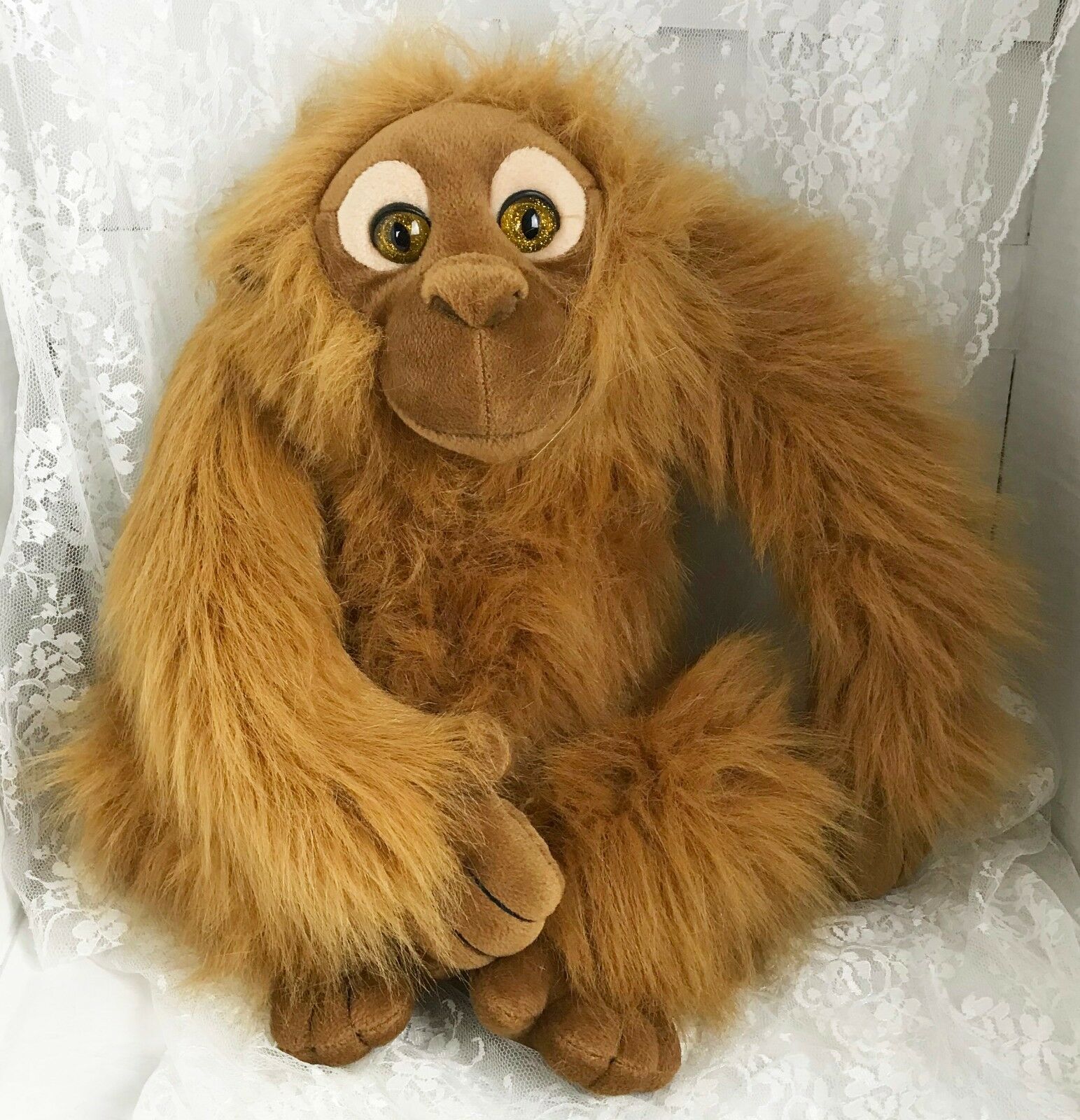 Beverly Hills Teddy Bear Company Plush Orangutan Ape Monkey 13" Sitting No Sound - $41.24