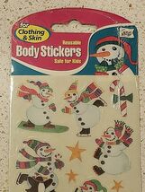 Y2K Mello Smello Holiday Tattoo Body Stickers Snowmen Christmas Stocking... - $9.58