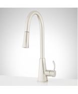 New Brushed Nickel Rhine Single-Hole Pull-Down Kitchen Faucet by Signatu... - £196.61 GBP