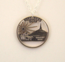 Nebraska, Cut-Out Coin Jewelry, Necklace/Pendant - £18.79 GBP