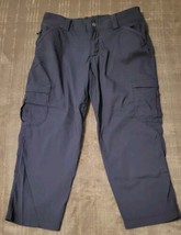 Duluth Trading Co Capri Cargo Pants Womens Quick Dry Gray Size 8 - £11.07 GBP