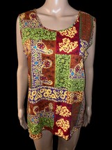 NWOT Vintage 1990s To Be Continued Women’s Tank Top Geometric Paisley So... - $19.24