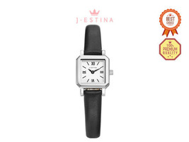 [J.Estina] Nuovotempo Leather Wristwatch (JWT2LE2BF208WHBK0) Korean Brand - £260.59 GBP