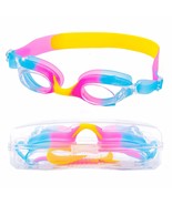 Kids Cotton Candy Color Swim Goggles and Case - £5.91 GBP