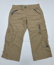 Magellan Beige Capri Cargo Pants Women Size 2 (Measure 28x21) Outdoors - £9.06 GBP
