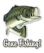 GONE FISHING Largemouth Bass Fish Decal / Sticker Die cut - $5.40 CAD+