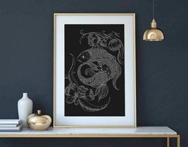 Pisces cross stitch zodiac sign pattern pdf - horoscope cross stitch pisces  - £8.78 GBP
