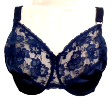 Fruit of the Loom Bra #4402 Delustre Satin Floral Lace Underwire 36DD 90... - $39.55