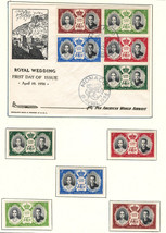 MONACO 1956  Amazing FDC &amp; Very Fine Mint Hinged on list Stamps &quot; Royal Wedding&quot; - £7.08 GBP