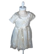 Fox &amp; Heron Dress Ivory Girls 4 Holiday Embroidery Squins Faux Pearls Ea... - $90.00